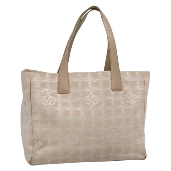 CHANEL New Travel Line Tote Bag Nylon Ivory CC Auth 129743 - Picture 1 of 16